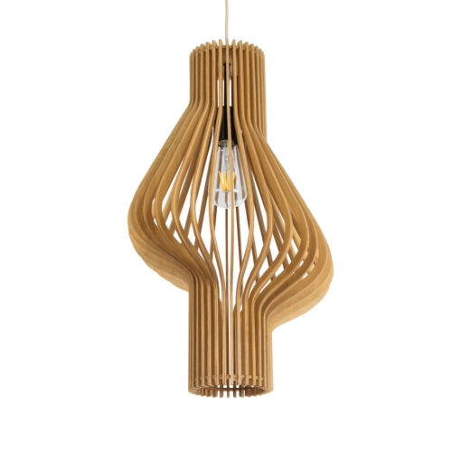 GloboStar® GLOBOSTAR® SCANDINAVIA 02172 Boho Κρεμαστό Φωτιστικό Οροφής με Ντουί 1 x E27 AC 220-240V IP20 - Μπεζ Καφέ - Μ32 x Π32 x Υ56cm