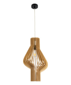 GLOBOSTAR® SCANDINAVIA 02172 Boho Κρεμαστό Φωτιστικό Οροφής με Ντουί 1 x E27 AC 220-240V IP20 - Μπεζ Καφέ - Μ32 x Π32 x Υ56cm 15 02172 4