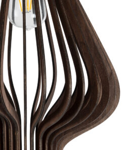 GLOBOSTAR® MIHIRO 02173 Boho Κρεμαστό Φωτιστικό Οροφής με Ντουί 1 x E27 AC 220-240V IP20 - Καφέ - Μ32 x Π32 x Υ56cm 19 02173 8