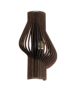 GloboStar® GloboStar® MIHIRO 02175 Boho Επιτοίχιο Φωτιστικό Απλίκα Μονόφωτο 1 x E27 IP20 Καφέ Ξύλο - Μ25 x Π13 x Υ40cm