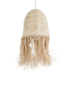 GloboStar® GLOBOSTAR® AREMBEPE 02178 Boho Κρεμαστό Φωτιστικό Οροφής με Ντουί 1 x E27 AC 220-240V IP20 - Μπεζ - Μ34 x Π34 x Υ70cm