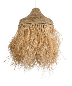 GloboStar® GLOBOSTAR® PORTOFERRAIO 02185 Boho Κρεμαστό Φωτιστικό Οροφής με Ντουί 1 x E27 AC 220-240V IP20 - Μπεζ - Μ50 x Π50 x Υ80cm