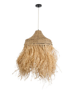 GLOBOSTAR® PORTOFERRAIO 02185 Boho Κρεμαστό Φωτιστικό Οροφής με Ντουί 1 x E27 AC 220-240V IP20 - Μπεζ - Μ50 x Π50 x Υ80cm 13 02185 4