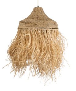 GLOBOSTAR® PORTOFERRAIO 02185 Boho Κρεμαστό Φωτιστικό Οροφής με Ντουί 1 x E27 AC 220-240V IP20 - Μπεζ - Μ50 x Π50 x Υ80cm 14 02185 5