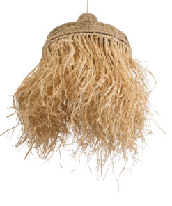 GLOBOSTAR® PORTOFERRAIO 02185 Boho Κρεμαστό Φωτιστικό Οροφής με Ντουί 1 x E27 AC 220-240V IP20 - Μπεζ - Μ50 x Π50 x Υ80cm 15 02185 6