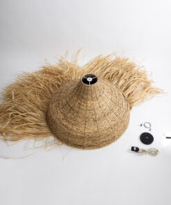 GLOBOSTAR® PORTOFERRAIO 02186 Boho Κρεμαστό Φωτιστικό Οροφής με Ντουί 1 x E27 AC 220-240V IP20 - Μπεζ - Μ80 x Π80 x Υ120cm 22 02186 11