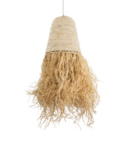 GloboStar® GLOBOSTAR® LETA 02189 Boho Κρεμαστό Φωτιστικό Οροφής με Ντουί 1 x E27 AC 220-240V IP20 - Μπεζ - Μ34 x Π34 x Υ70cm