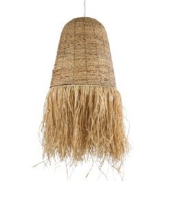 GloboStar® GLOBOSTAR® PORTOFERRAIO 02190 Boho Κρεμαστό Φωτιστικό Οροφής με Ντουί 1 x E27 AC 220-240V IP20 - Μπεζ - Μ60 x Π60 x Υ120cm