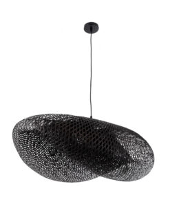 GLOBOSTAR® MEXICO 02203 Boho Κρεμαστό Φωτιστικό Οροφής με Ντουί 1 x E27 AC 220-240V IP20 - Μαύρο - Μ100 x Π62 x Υ33cm 14 02203 4