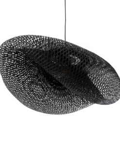 GLOBOSTAR® MEXICO 02203 Boho Κρεμαστό Φωτιστικό Οροφής με Ντουί 1 x E27 AC 220-240V IP20 - Μαύρο - Μ100 x Π62 x Υ33cm 16 02203 6