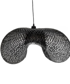 GLOBOSTAR® MEXICO 02203 Boho Κρεμαστό Φωτιστικό Οροφής με Ντουί 1 x E27 AC 220-240V IP20 - Μαύρο - Μ100 x Π62 x Υ33cm 19 02203 9