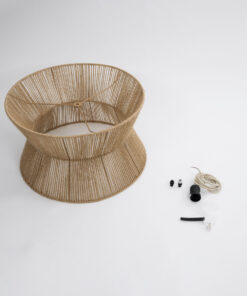 GLOBOSTAR® BISBEE 02204 Boho Κρεμαστό Φωτιστικό Οροφής με Ντουί 1 x E27 AC 220-240V IP20 - Μπεζ - Μ50 x Π50 x Υ28cm 20 02204 10