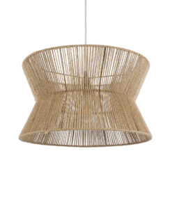 GloboStar® GLOBOSTAR® BISBEE 02204 Boho Κρεμαστό Φωτιστικό Οροφής με Ντουί 1 x E27 AC 220-240V IP20 - Μπεζ - Μ50 x Π50 x Υ28cm