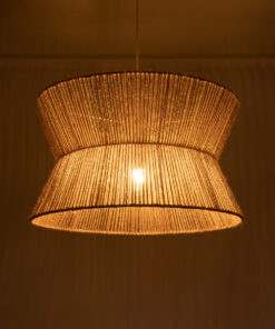 Alternative view of GLOBOSTAR® BISBEE 02204 Boho Κρεμαστό Φωτιστικό Οροφής με Ντουί 1 x E27 AC 220-240V IP20 - Μπεζ - Μ50 x Π50 x Υ28cm