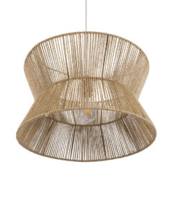 GLOBOSTAR® BISBEE 02204 Boho Κρεμαστό Φωτιστικό Οροφής με Ντουί 1 x E27 AC 220-240V IP20 - Μπεζ - Μ50 x Π50 x Υ28cm 16 02204 6