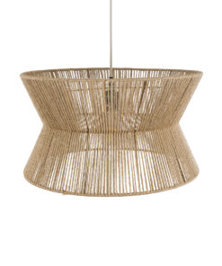 GLOBOSTAR® BISBEE 02204 Boho Κρεμαστό Φωτιστικό Οροφής με Ντουί 1 x E27 AC 220-240V IP20 - Μπεζ - Μ50 x Π50 x Υ28cm 17 02204 7