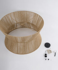 GLOBOSTAR® BISBEE 02205 Boho Κρεμαστό Φωτιστικό Οροφής με Ντουί 1 x E27 AC 220-240V IP20 - Μπεζ - Μ80 x Π80 x Υ48cm 19 02205 10