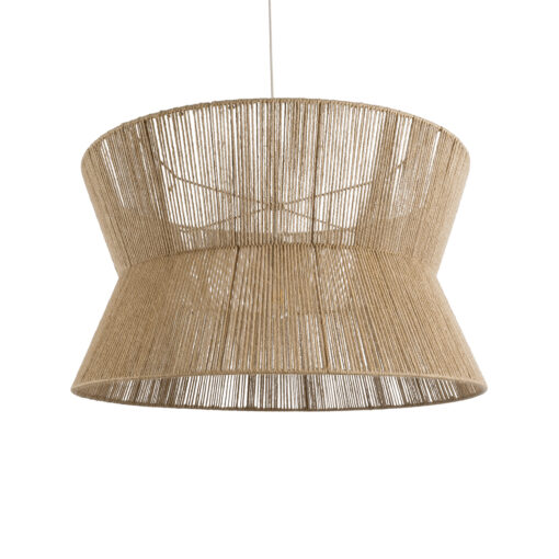 GloboStar® GLOBOSTAR® BISBEE 02205 Boho Κρεμαστό Φωτιστικό Οροφής με Ντουί 1 x E27 AC 220-240V IP20 - Μπεζ - Μ80 x Π80 x Υ48cm