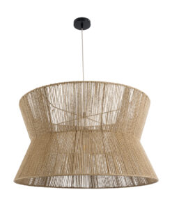 GLOBOSTAR® BISBEE 02205 Boho Κρεμαστό Φωτιστικό Οροφής με Ντουί 1 x E27 AC 220-240V IP20 - Μπεζ - Μ80 x Π80 x Υ48cm 13 02205 4