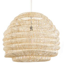 GloboStar® GLOBOSTAR® OREGON 02207 Boho Κρεμαστό Φωτιστικό Οροφής με Ντουί 1 x E27 AC 220-240V IP20 - Μπεζ - Μ80 x Π80 x Υ65cm