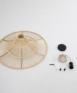 GLOBOSTAR® PALERMO 02208 Boho Κρεμαστό Φωτιστικό Οροφής με Ντουί 1 x E27 AC 220-240V IP20 - Μπεζ - Μ60 x Π60 x Υ20cm 19 02208 10