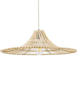 GloboStar® GLOBOSTAR® PALERMO 02208 Boho Κρεμαστό Φωτιστικό Οροφής με Ντουί 1 x E27 AC 220-240V IP20 - Μπεζ - Μ60 x Π60 x Υ20cm