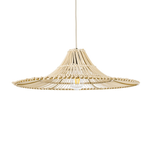 GloboStar® GLOBOSTAR® PALERMO 02208 Boho Κρεμαστό Φωτιστικό Οροφής με Ντουί 1 x E27 AC 220-240V IP20 - Μπεζ - Μ60 x Π60 x Υ20cm