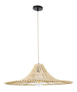 GLOBOSTAR® PALERMO 02208 Boho Κρεμαστό Φωτιστικό Οροφής με Ντουί 1 x E27 AC 220-240V IP20 - Μπεζ - Μ60 x Π60 x Υ20cm 13 02208 4