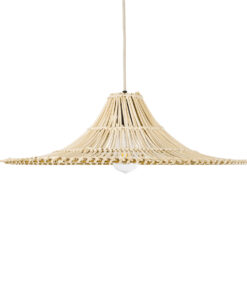 GLOBOSTAR® PALERMO 02208 Boho Κρεμαστό Φωτιστικό Οροφής με Ντουί 1 x E27 AC 220-240V IP20 - Μπεζ - Μ60 x Π60 x Υ20cm 14 02208 5