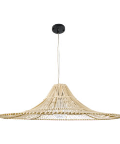 GLOBOSTAR® PALERMO 02209 Boho Κρεμαστό Φωτιστικό Οροφής με Ντουί 1 x E27 AC 220-240V IP20 - Μπεζ - Μ100 x Π100 x Υ30cm 14 02209 4