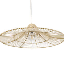 GLOBOSTAR® PALERMO 02209 Boho Κρεμαστό Φωτιστικό Οροφής με Ντουί 1 x E27 AC 220-240V IP20 - Μπεζ - Μ100 x Π100 x Υ30cm 16 02209 6