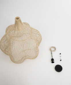 GLOBOSTAR® ADEJE 02210 Boho Κρεμαστό Φωτιστικό Οροφής με Ντουί 1 x E27 AC 220-240V IP20 - Μπεζ - Μ60 x Π60 x Υ60cm 22 02210 11