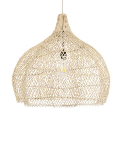 GloboStar® GLOBOSTAR® ADEJE 02210 Boho Κρεμαστό Φωτιστικό Οροφής με Ντουί 1 x E27 AC 220-240V IP20 - Μπεζ - Μ60 x Π60 x Υ60cm