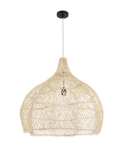 GLOBOSTAR® ADEJE 02210 Boho Κρεμαστό Φωτιστικό Οροφής με Ντουί 1 x E27 AC 220-240V IP20 - Μπεζ - Μ60 x Π60 x Υ60cm 15 02210 4