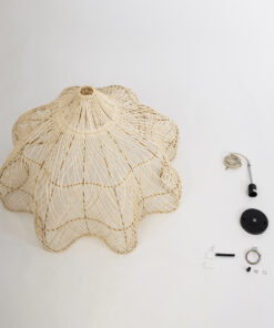 GLOBOSTAR® ADEJE 02211 Boho Κρεμαστό Φωτιστικό Οροφής με Ντουί 1 x E27 AC 220-240V IP20 - Μπεζ - Μ80 x Π80 x Υ55cm 21 02211 11