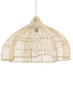 GloboStar® GLOBOSTAR® ADEJE 02211 Boho Κρεμαστό Φωτιστικό Οροφής με Ντουί 1 x E27 AC 220-240V IP20 - Μπεζ - Μ80 x Π80 x Υ55cm