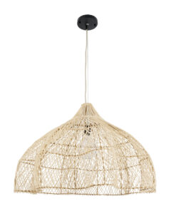 GLOBOSTAR® ADEJE 02211 Boho Κρεμαστό Φωτιστικό Οροφής με Ντουί 1 x E27 AC 220-240V IP20 - Μπεζ - Μ80 x Π80 x Υ55cm 14 02211 4