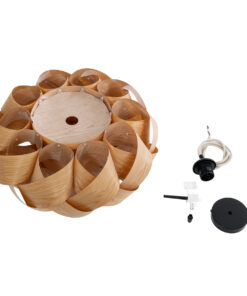 GLOBOSTAR® SARDIGNA 02218 Boho Κρεμαστό Φωτιστικό Οροφής με Ντουί 1 x E27 AC 220-240V IP20 - Καφέ - Μ60 x Π60 x Υ30cm 20 02218 10