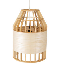 GLOBOSTAR® GALIA 02219 Boho Κρεμαστό Φωτιστικό Οροφής με Ντουί 1 x E27 AC 220-240V IP20 - Μπεζ & Καφέ - Μ30 x Π30 x Υ40cm 17 02219 7