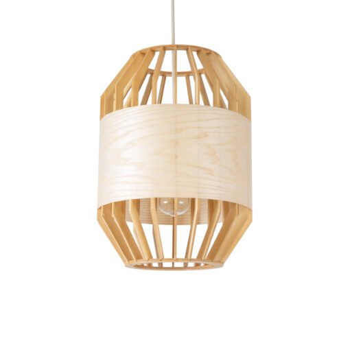 GloboStar® GLOBOSTAR® GALIA 02220 Boho Κρεμαστό Φωτιστικό Οροφής με Ντουί 1 x E27 AC 220-240V IP20 - Μπεζ & Καφέ - Μ30 x Π30 x Υ40cm