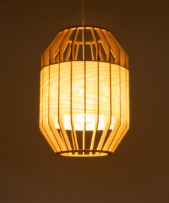 Alternative view of GLOBOSTAR® GALIA 02220 Boho Κρεμαστό Φωτιστικό Οροφής με Ντουί 1 x E27 AC 220-240V IP20 - Μπεζ & Καφέ - Μ30 x Π30 x Υ40cm