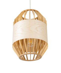 GLOBOSTAR® GALIA 02220 Boho Κρεμαστό Φωτιστικό Οροφής με Ντουί 1 x E27 AC 220-240V IP20 - Μπεζ & Καφέ - Μ30 x Π30 x Υ40cm 16 02220 6