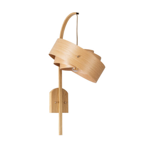 GloboStar® GloboStar® KALAMA 02223 Boho Επιτοίχιο Φωτιστικό Απλίκα Μονόφωτο 1 x E27 IP20 Μπεζ Ξύλο - Μ30 x Π40 x Υ70cm