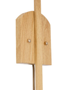 GloboStar® KALAMA 02223 Boho Επιτοίχιο Φωτιστικό Απλίκα Μονόφωτο 1 x E27 IP20 Μπεζ Ξύλο - Μ30 x Π40 x Υ70cm 15 02223 7