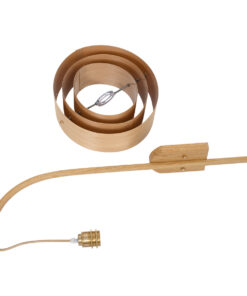 GloboStar® KALAMA 02223 Boho Επιτοίχιο Φωτιστικό Απλίκα Μονόφωτο 1 x E27 IP20 Μπεζ Ξύλο - Μ30 x Π40 x Υ70cm 17 02223 9