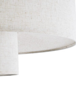 GloboStar® MARIGOLD 02228 Μοντέρνο Επιδαπέδιο Φωτιστικό Τρίφωτο 3 x E27 IP20 Μαύρο Αλουμίνιο με Λευκό Ύφασμα - Μ46 x Π46 x Υ160cm 16 02228 7