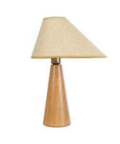 Alternative view of GloboStar® KAUAI 02229 Boho Επιτραπέζιο Φωτιστικό Πορτατίφ Μονόφωτο 1 x E27 IP20 Μπεζ Ξύλο με Μπεζ Ύφασμα - Μ38 x Π30 x Υ48cm