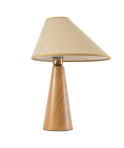 GloboStar® KAUAI 02229 Boho Επιτραπέζιο Φωτιστικό Πορτατίφ Μονόφωτο 1 x E27 IP20 Μπεζ Ξύλο με Μπεζ Ύφασμα - Μ38 x Π30 x Υ48cm 11 02229 4