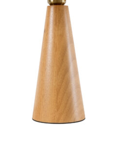 GloboStar® KAUAI 02229 Boho Επιτραπέζιο Φωτιστικό Πορτατίφ Μονόφωτο 1 x E27 IP20 Μπεζ Ξύλο με Μπεζ Ύφασμα - Μ38 x Π30 x Υ48cm 13 02229 6