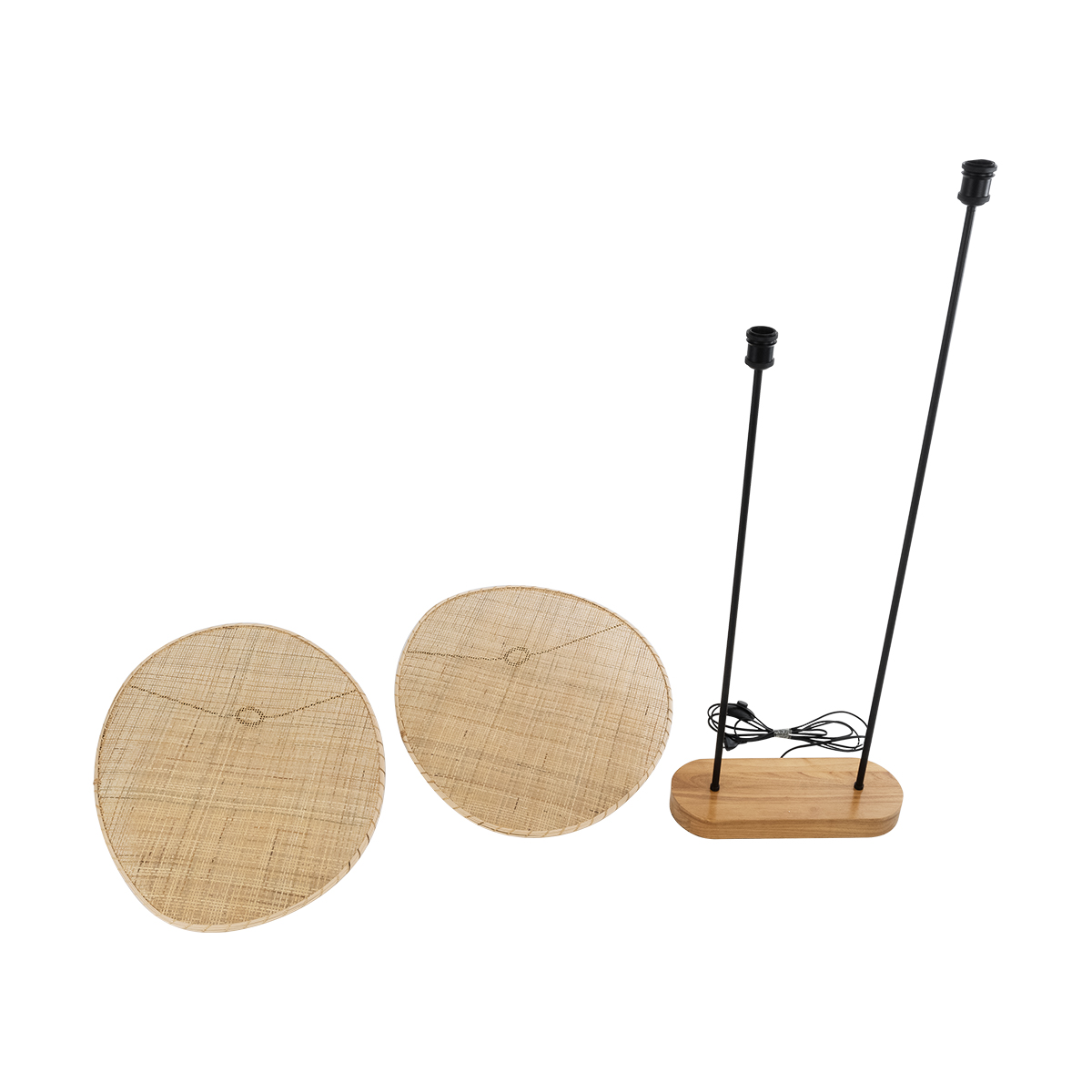 GloboStar® AZUL 02232 Boho Επιδαπέδιο Φωτιστικό Διφωτο 2 x E27 IP20 Μπεζ Ξύλο με Μαύρο Μέταλλο - Μ90 x Π17 x Υ170cm 11 GloboStar® AZUL 02232 Boho Επιδαπέδιο Φωτιστικό Διφωτο 2 x E27 IP20 Μπεζ Ξύλο με Μαύρο Μέταλλο - Μ90 x Π17 x Υ170cm - Image 9